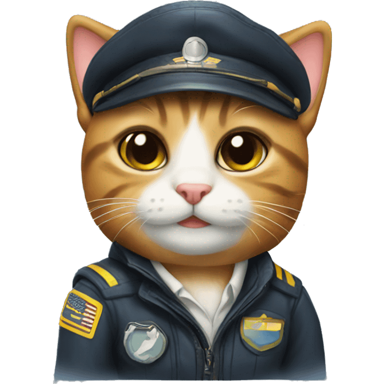 Cute cat pilot  emoji