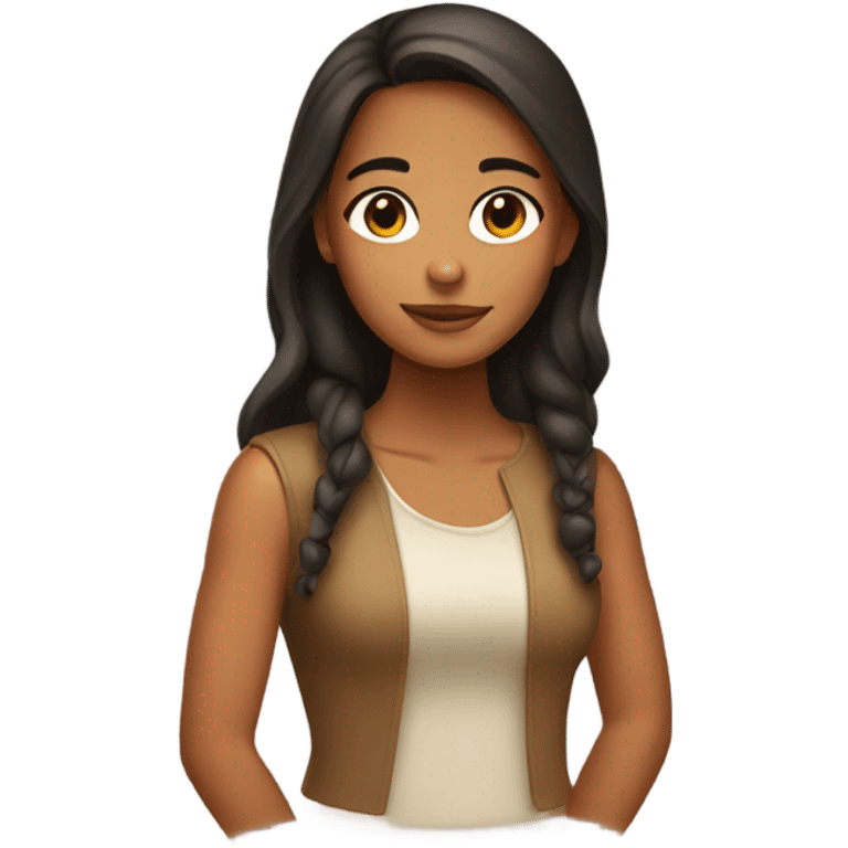 Puerto Rican girl with tan  emoji