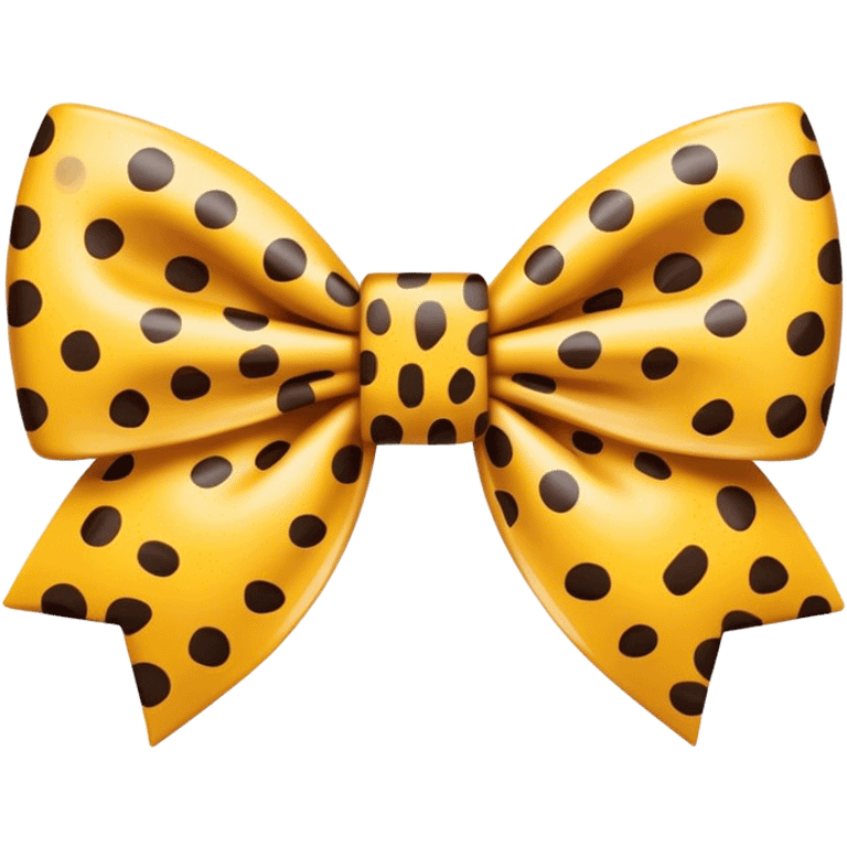 bow with cheetah print emoji