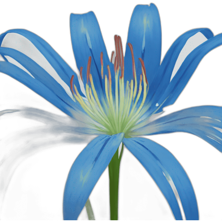 Blue spider Lily emoji