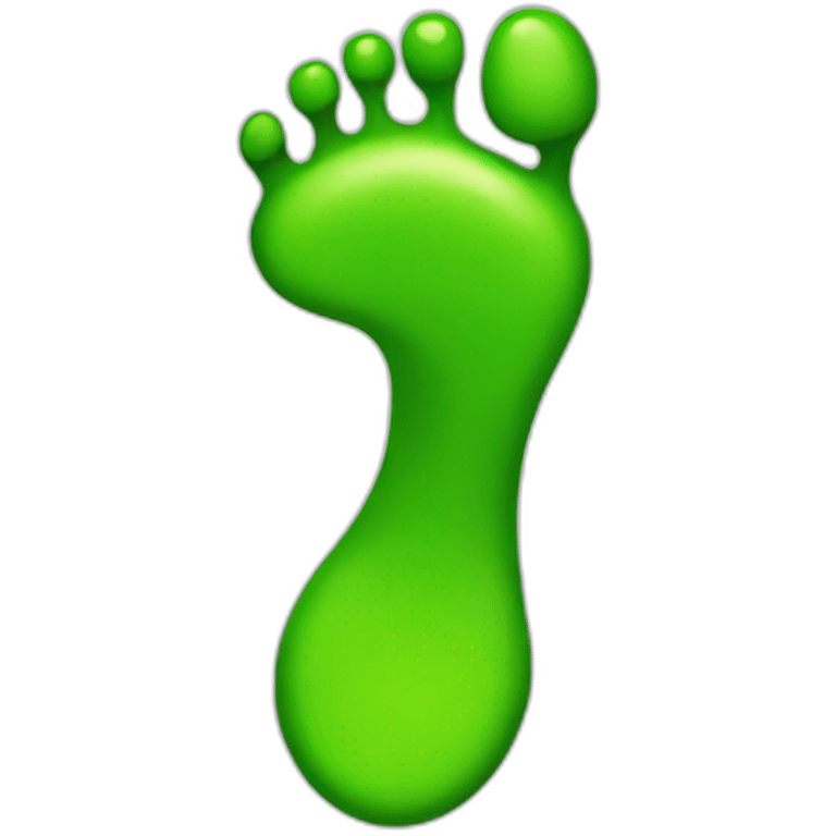 Green foot emoji