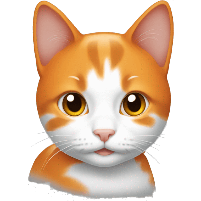 Orange and white kitty  emoji