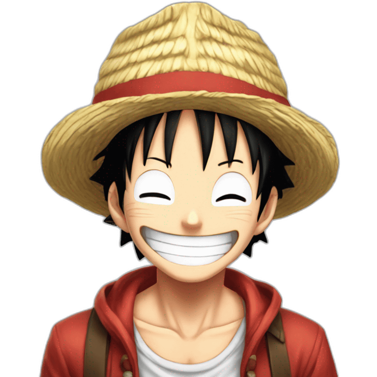 Luffy one pièce joy boy laugh emoji