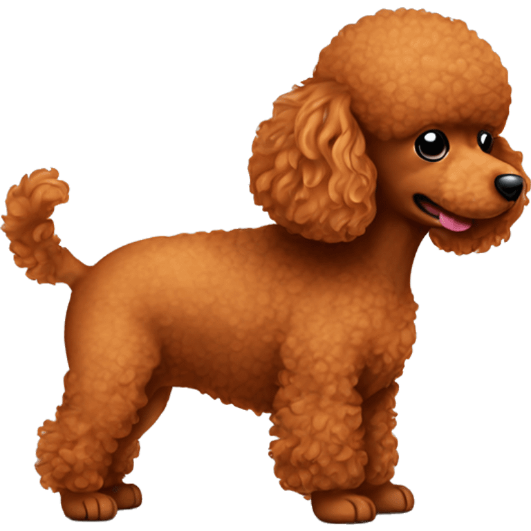 red toy poodle pooping emoji