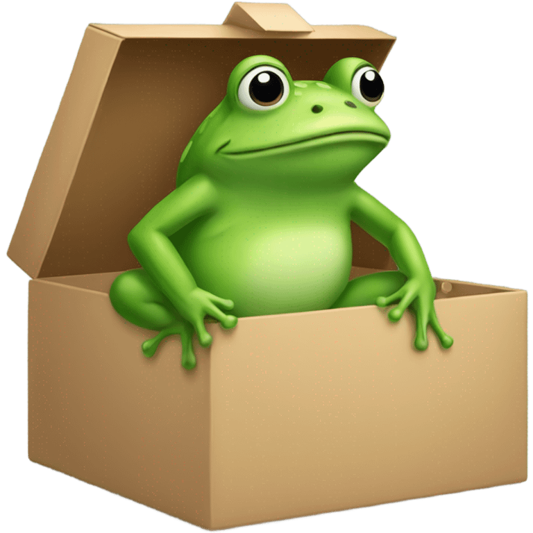 ￼Frog in a box  emoji