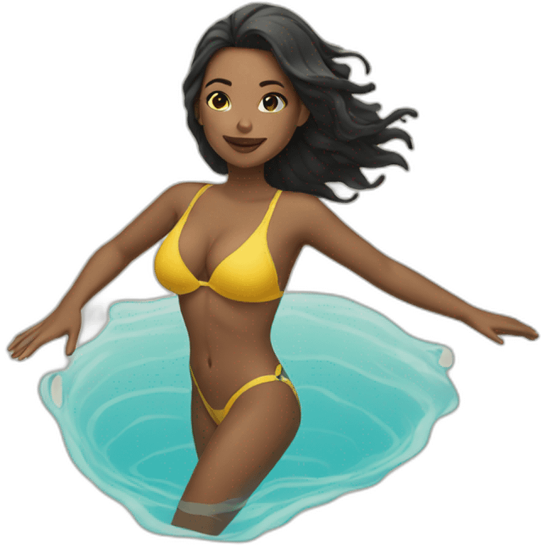 sexy girl swimming emoji