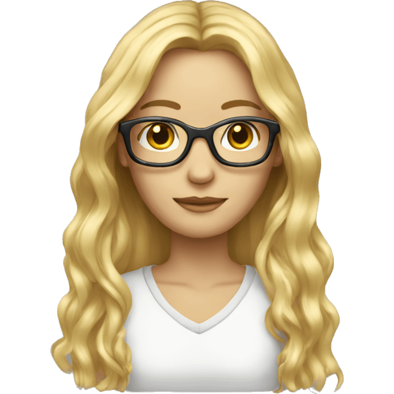 blond long hair glasses emoji