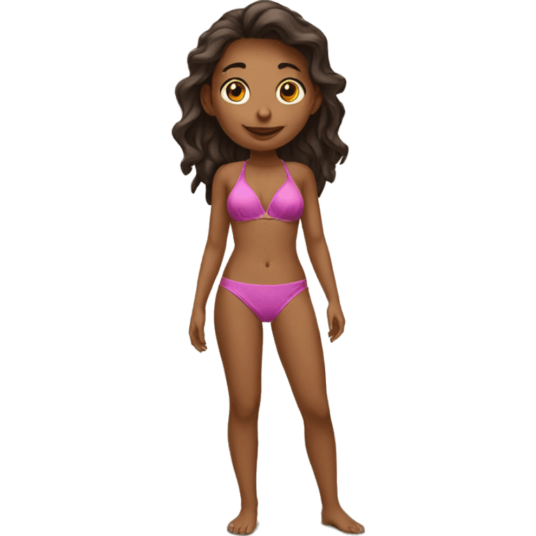 Une fille en bikini court emoji