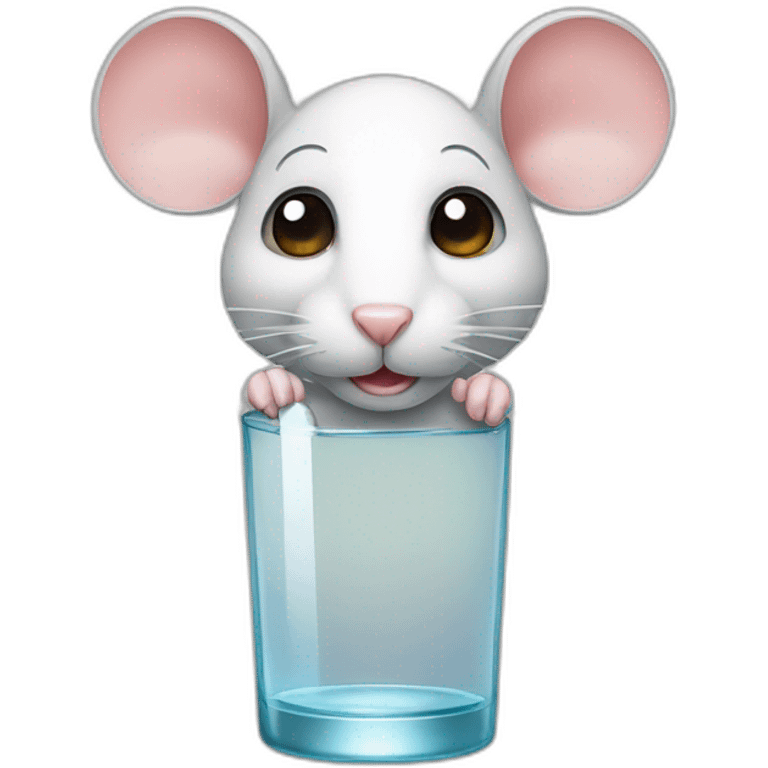 mouse with glass emoji