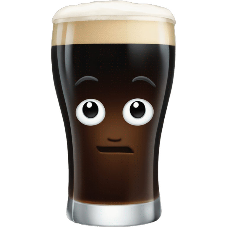 Half drank pint of guiness  emoji