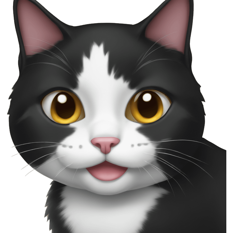 Tuxedo cat emoji