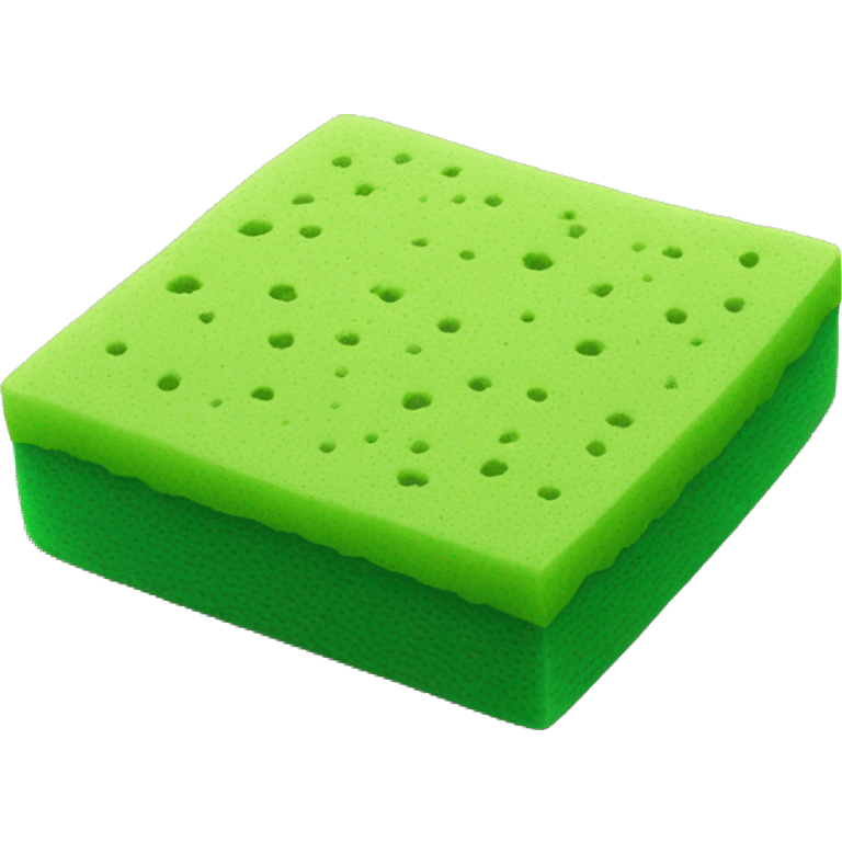 green flat square dish sponge emoji