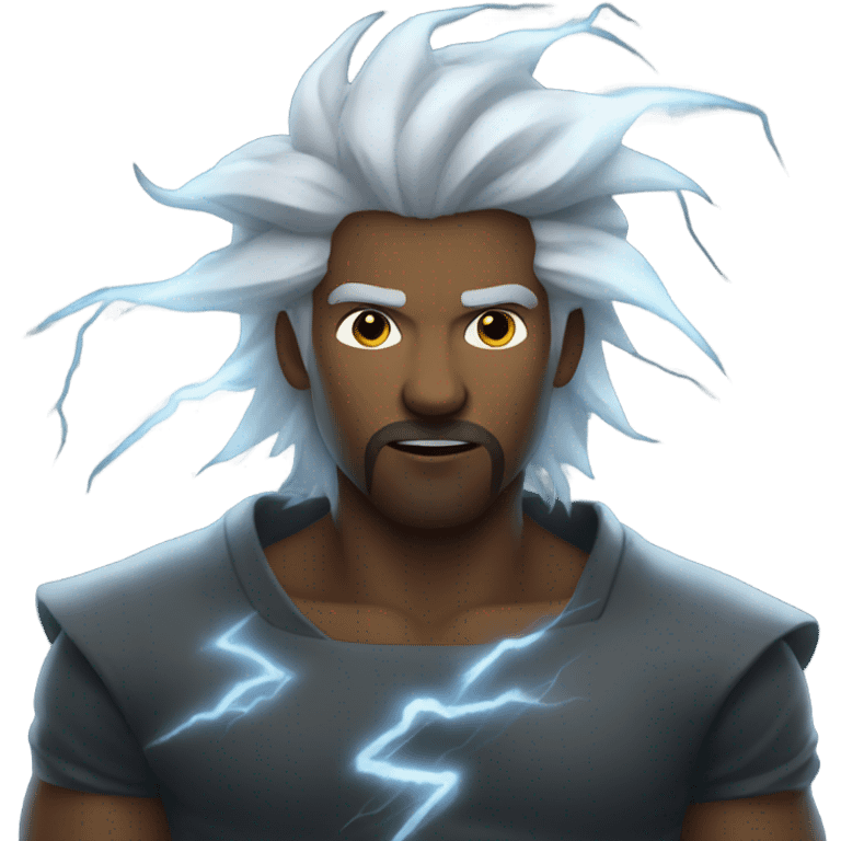 Storm wielding male emoji