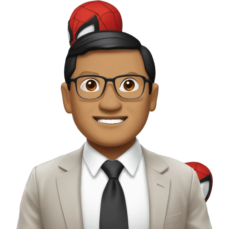 Prabowo wears Spiderman clothes emoji