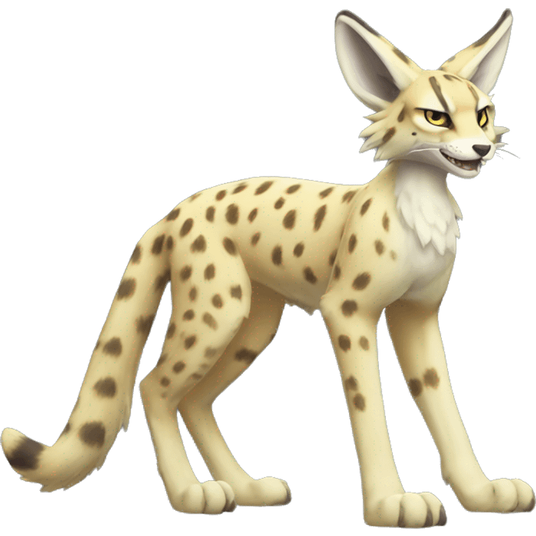 Epic Sergal-Serval-Vernid full body emoji