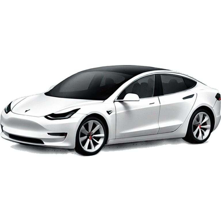 White Tesla 3 emoji