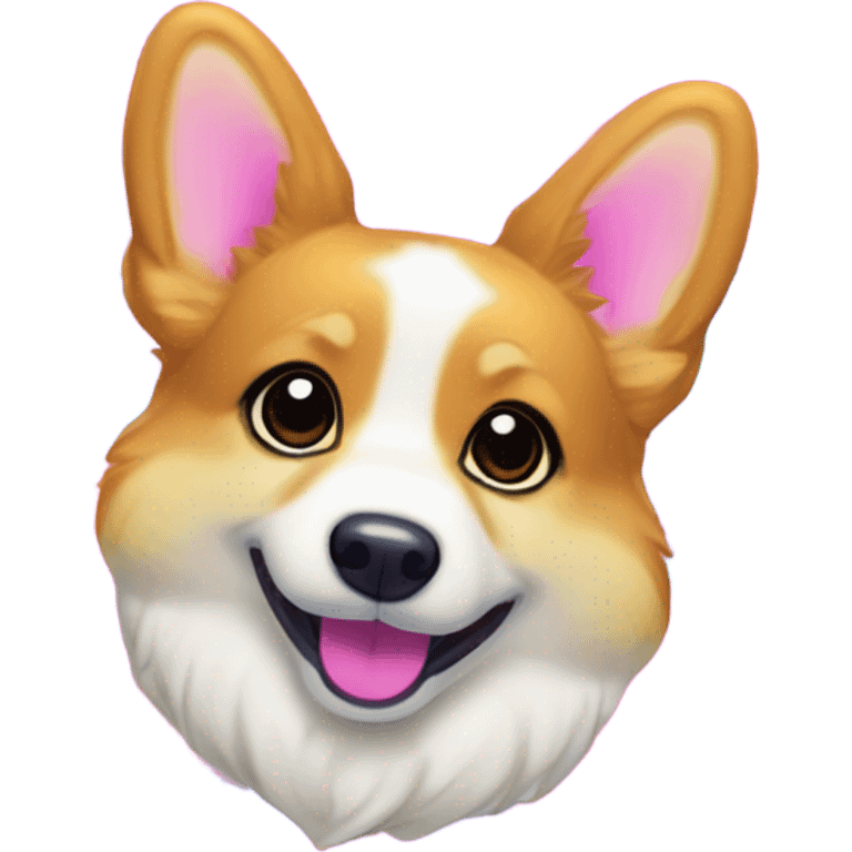 Lisa Frank Rainbow fur corgi emoji