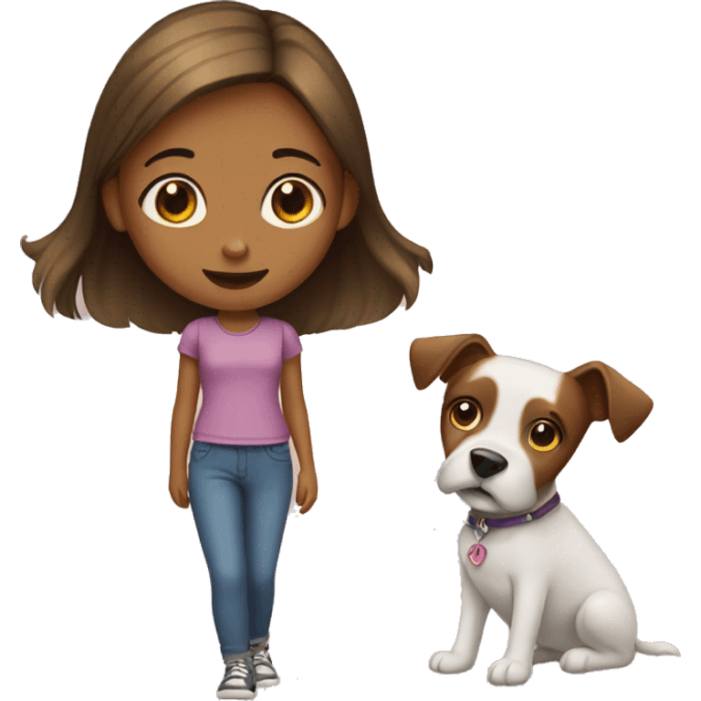 girl with a dog emoji