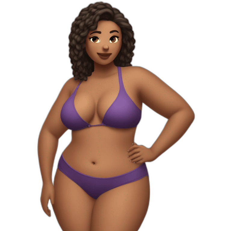 Slim-Thicc woman swimsuit posing full body (curvy slim body type, perfect body, hourglass figure) emoji