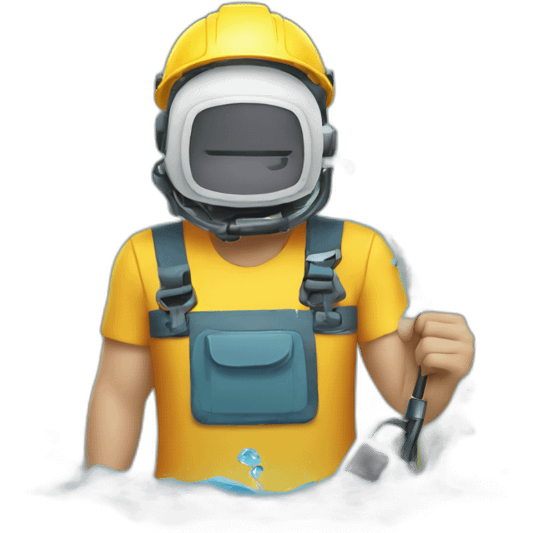 Repairing a drowned gadget emoji