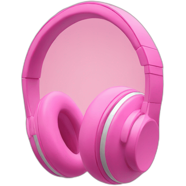 headphones pink emoji