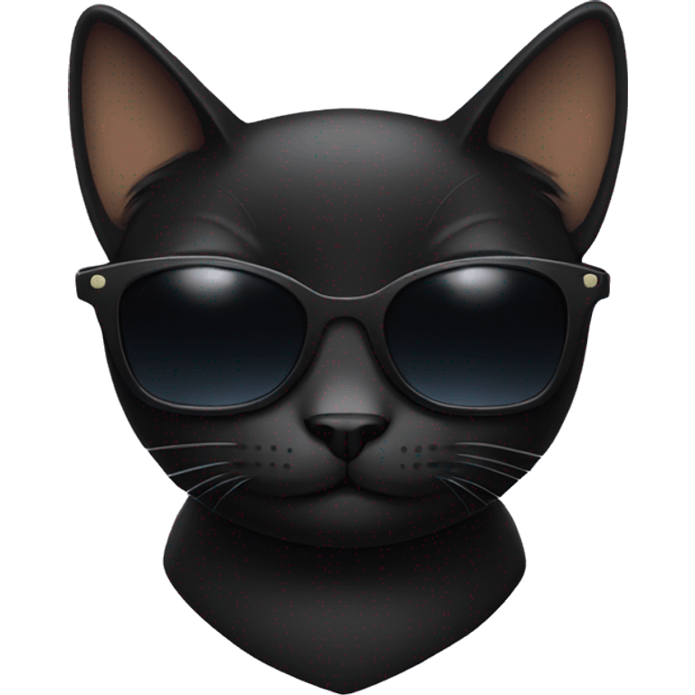 Black Cat with sunglasses emoji