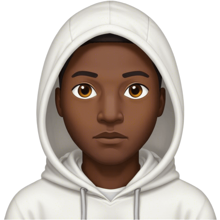 black man with KKK hoodie emoji