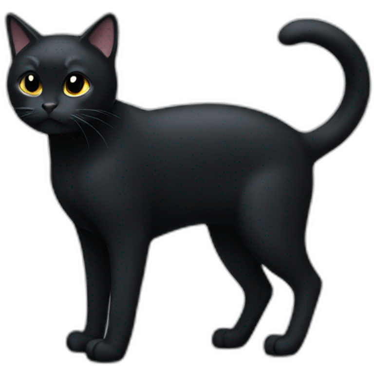 black-cat-full-body-no-tail emoji