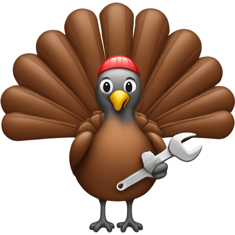 Turkey with combination wrench emoji