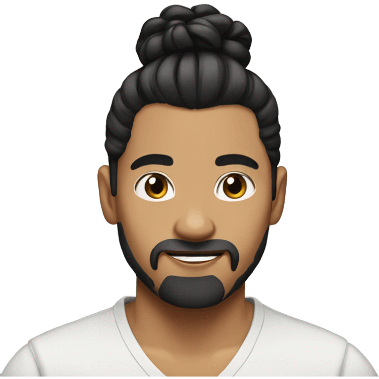 manbun asian black hair emoji