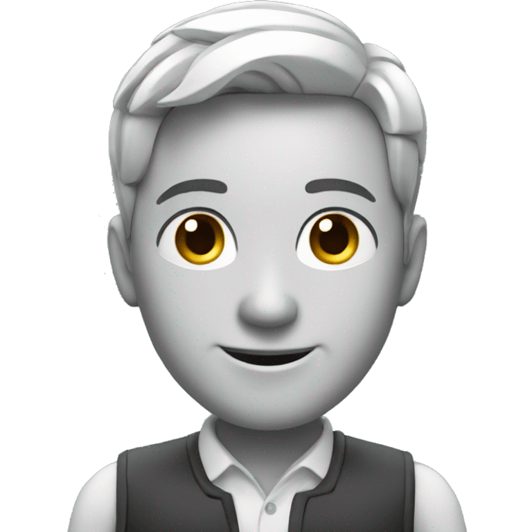 smiling ai male assistant 3d emoji