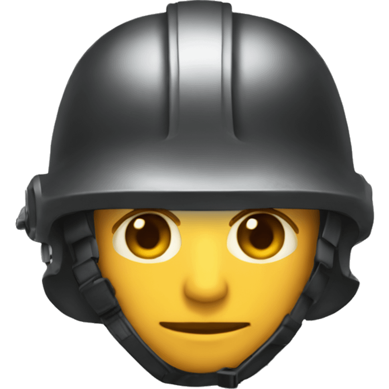 cabeza de caballero con casco negro emoji