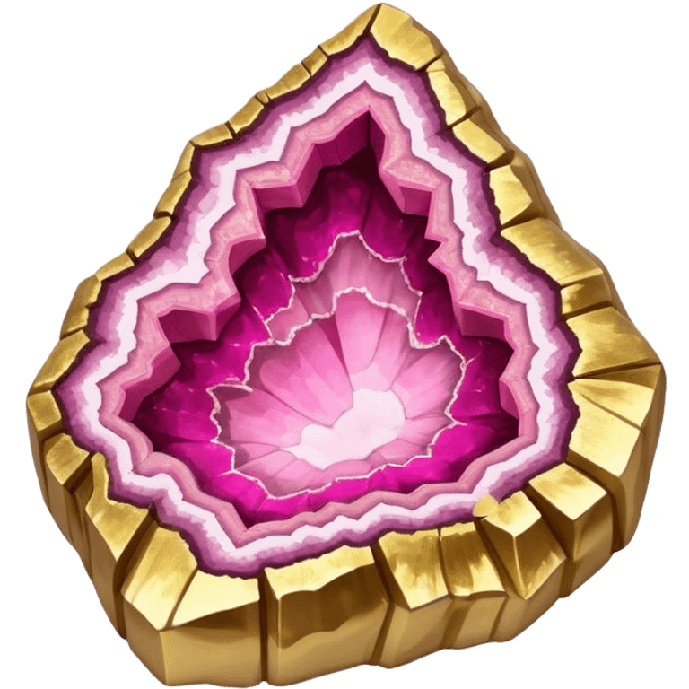 Gold pink geode  emoji