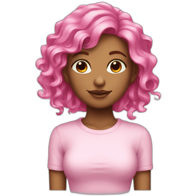 pink hair girl emoji