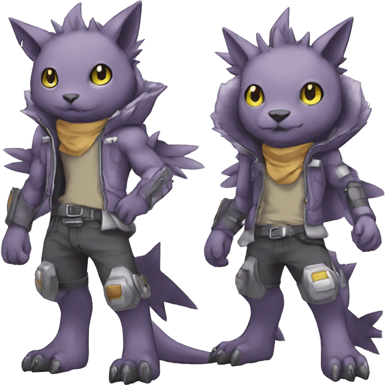  kawaii cool edgy Digimon-Fakemon-animal full body emoji