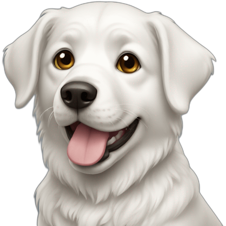 White dog bishon emoji