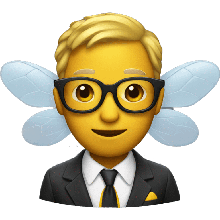 bee in a classic suit emoji