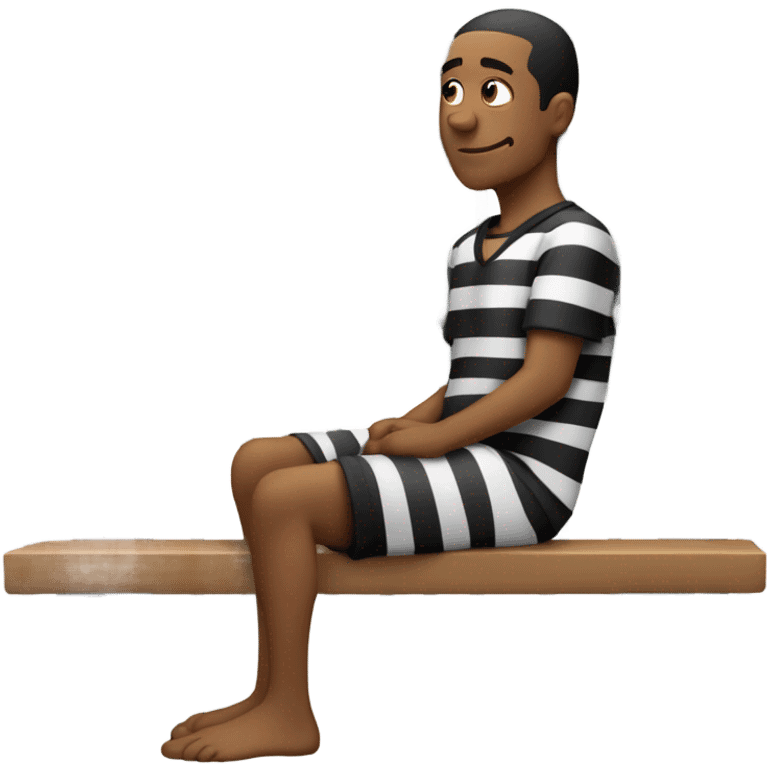 Prisoner relaxing emoji