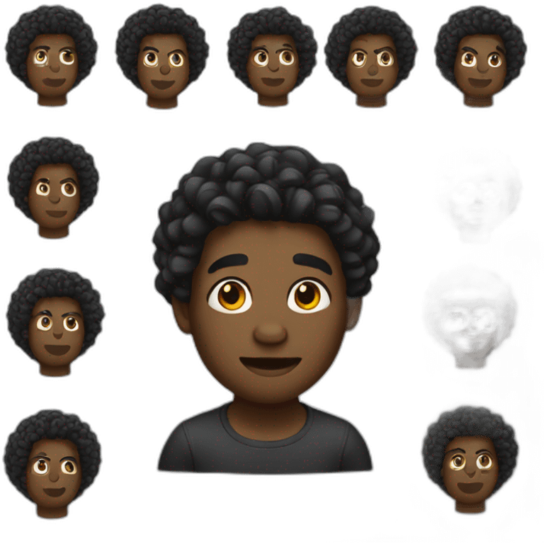 black man with twist hair emoji