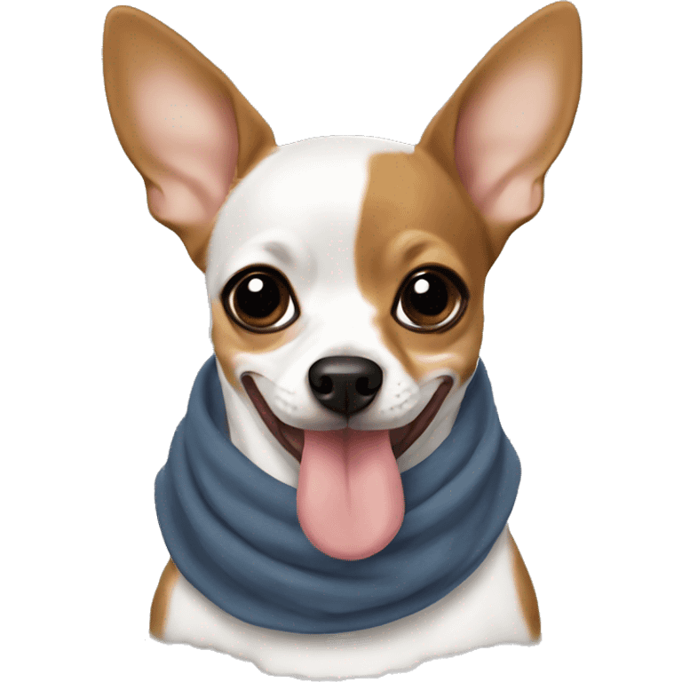 Weiner chihuahuawearing scarf emoji