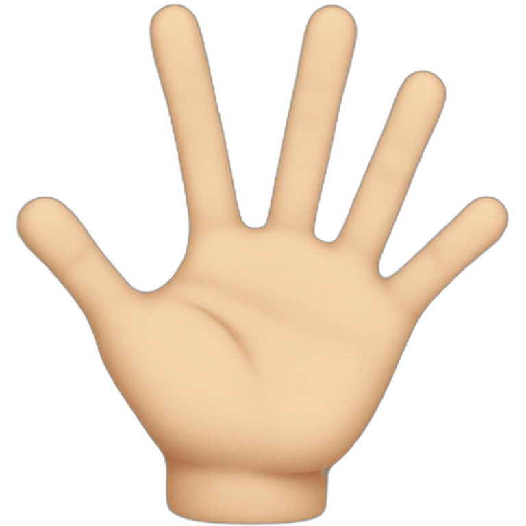 four fingers emoji