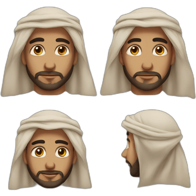 Arab man frlling love emoji