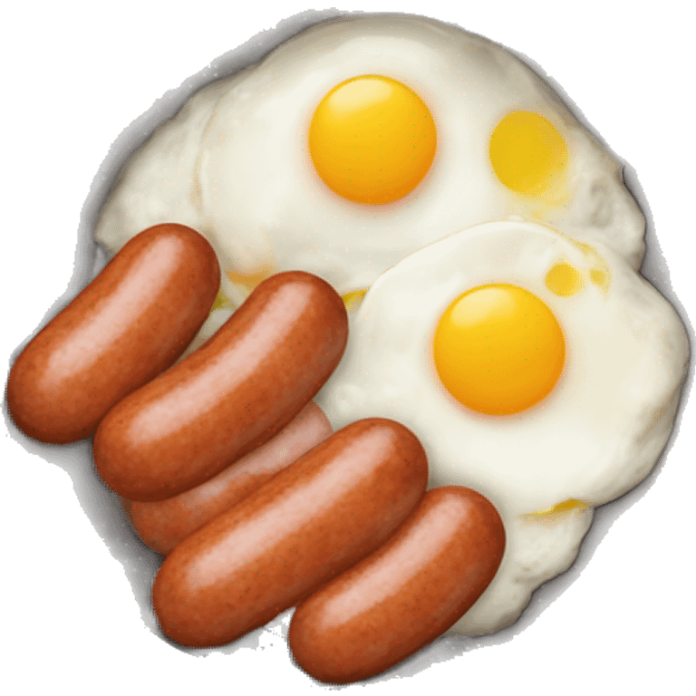 pan with eggs an sausages  emoji