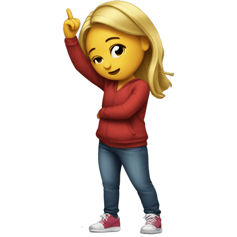 girl dabbing emoji