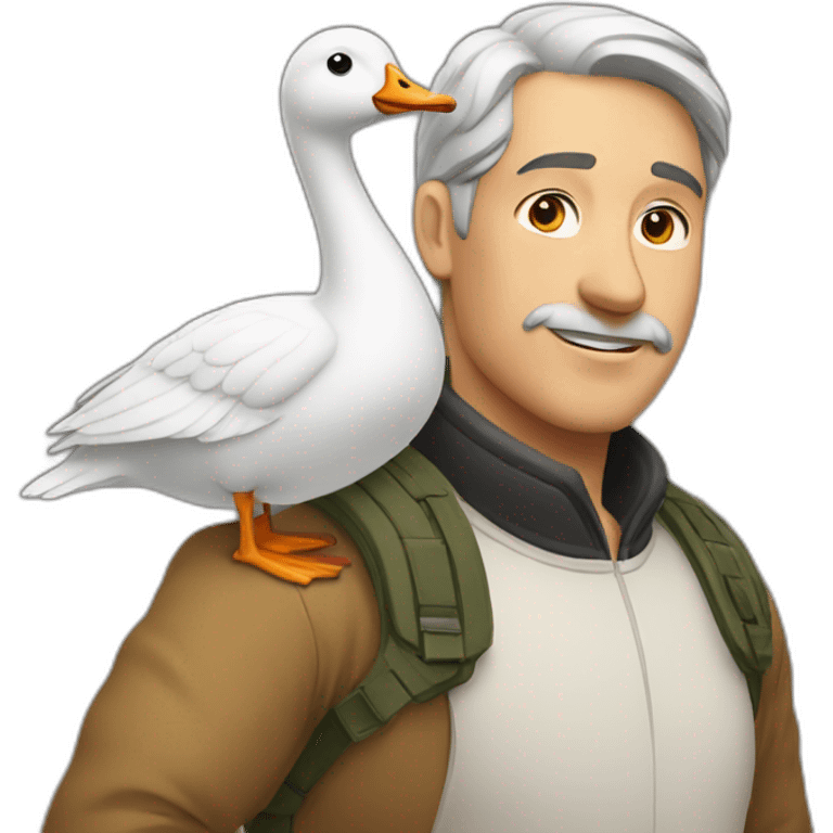 man stay together with goose  emoji