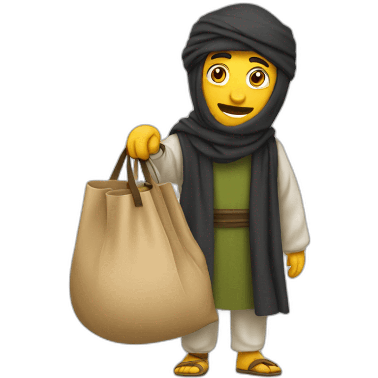 Arabe qui vole un sac emoji