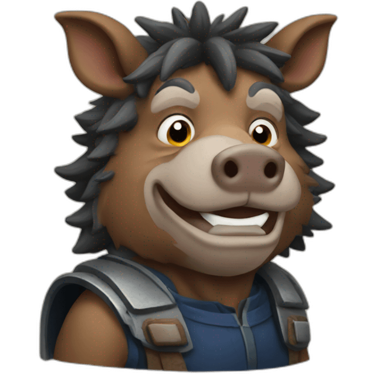 Boar glad emoji