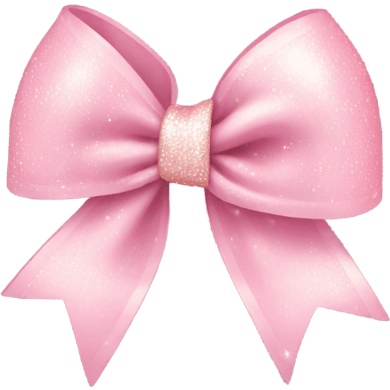 Light pink sparkle bow emoji