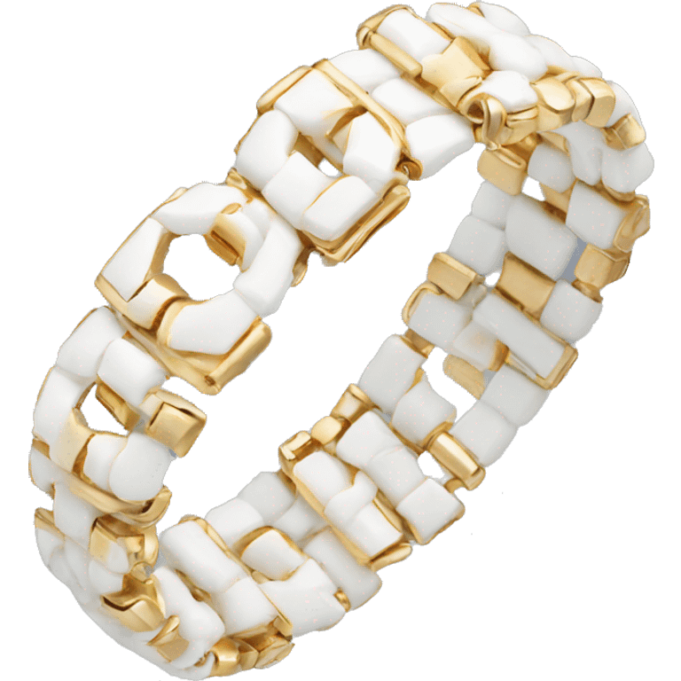 White brilliant bracelet  emoji