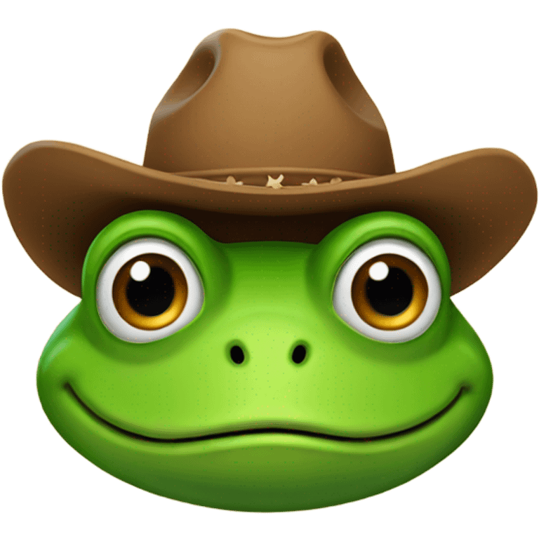 Frog with a cowboy hat emoji